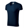 MALFINI® Tričko pánske Slim Fit V-neck tmavomodrá Veľkosť: S 1460213