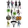 CUKROVÁ TLAČ jedlý obrázok na tortu Cukrová hmota FREE FIRE HRA Postavy + MENO 6
