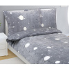 Bellatex Povlečení MIKROFLANEL, Šedý vesmír - 140x200, 70x90cm