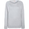 Fruit of the Loom Mikina Lady-Fit LW Raglan Sweat, raglánová, dámská COT-16214661002 M Melír šedá