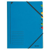 LEITZ Doska s gumičkou, kartón, A4, na triedenie dokumentov, 7 dielová, LEITZ, modrá