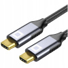Kábel Co2 USB typ C - USB typ C 3 m sivý