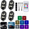 Bezdrôtová LED Stroboskopická Lampa, Silná, 8 farieb, USB 4 kusy