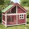 vidaXL Koterec pre psa mocha 96x60,5x87 cm borovicový masív - Hnedá - 169931-104227