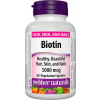 Webber Naturals Biotin 5000 mcg vegetariansky pre zdravé vlasy pokožku a nervový systém 60 kapsúl