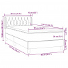 vidaXL Box Spring Posteľ s matracom Svetlosivá 90x210 cm Zamat - Sivá - 247819-263142