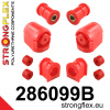 286099B: Set of front suspension polyurethane 20mm Red