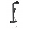 Hansgrohe Rainfinity - Sprchový set s termostatom, priemer 25 cm, 3 prúdy, matná čierna 28742670