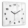 Minimalistický štvorcový nástenný sklenený hodinový strojček Elegantný mramor 60x60 cm