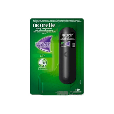 Nicorette Spray 1mg/dávka aer ors 150 dávok (fľ.PET+dávkovač) 1x13,2 ml