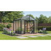 Skleník Vitavia Zeus Comfort 6200 polykarbonát 10 mm 258x242 cm čierny vr. podlahového rámu