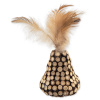 Hračka MAGIC CAT Natural Fun kužeľ s prírodnými pierkami a oblepené drevom 13cm