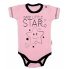 Baby Nellys Body krátky rukáv Baby Nellys, Baby Little Star - ružové Velikost koj. oblečení: 86 (12-18m)
