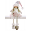 MagicHome Vianoce Dekorácia MagicHome Vianoce, Dievčatko v ružovej sukni, sediace, 33 cm
