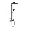 Ideal Standard Ceraflow ALU+ - Sprchový set s batériou, 26x26 cm, 2 prúdy, hodvábna čierna BE204XG