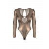 Body Obsessive Soranna Long Sleeved Teddy zlatá XXL/3XL