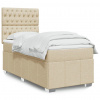 Box spring postel s matrací krémová 90x190 cm textil 3293835
