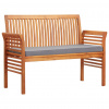 vidaXL 2-miestna záhradná lavica s vankúšmi 120 cm akáciový masív 45972