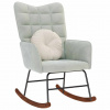 vidaXL Hojdacie kreslo bledosivé zamatové