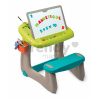 Lavica na kreslenie a magnetky Little Pupils Desk Smoby s obojstrannou tabuľou a úložným priestorom s 92 doplnkami