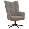 Relaxačné kreslo bledosivé zamat-ForU-328095
