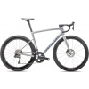 Cestný bicykel Specialized Tarmac SL8 Pre Ultegra Di2 - gloss liquid silver / satin blue pearl over black liquid metal 58