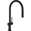 HANSGROHE Talis M54 páková drezová batéria s vyťažiteľným výtokom, 1jet, výška výtoku 210 mm, matná čierna, 72802670