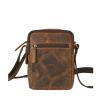 Malá hnedá pánska kožená taška cez rameno 250588