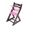 Hajdalánek Rostoucí židle ANETA - malý pultík (wenge, růžová) ANETAWENGERUZOVA