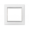 LEGRAND VALENA Rámik 1P biela+strieborný prúžok 770491