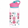 Quokka Kids Glow, Plastová fľaša so slamkou Melodic Flowers, 580ml, 40284