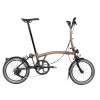 Skladací bicykel Brompton P Line Urban, Bronze Sky Metallic typ riadidiel M