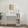 vidaXL Toaletný stolík s LED biely 86,5x35x136 cm - Biela - 119205-65868