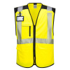 PORTWEST HI-VIS EXECUTIVE PW309 / Reflexná vesta - HV žltá/čierna XXL