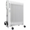 TAGRED Elektrický ohrievač na olej s 11 rebrami, výkon 2500 W, biely