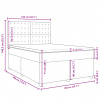 vidaXL Boxspring posteľ s matracom čierny 140x190 cm látka - Čierna - 161558-56799
