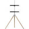 One For All 65 TV Stand Tripod Oak a Silver grey TV stojan nakláněcí, nastavitelná výška, podlahový stojan, 81,3 cm (32) - 165,1 cm (65), WM 7472