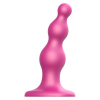 Strap On Me DILDO PLUG BEADS METALLIC RASPBERRY PINK - S
