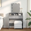 zahrada-XL Toaletný stolík s LED sivý sonoma 80x41x144,5 cm 848183