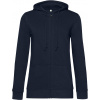 B&C INSPIRE ZIPPED HOOD WOMEN / Dámska mikina s kapucňou - tmavo modrá S
