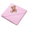 Froté osuška s kapucňou,80x80cm Sweet dreams by TEDDY - ružová Baby Nellys