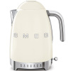 NoName Smeg KLF04CREU rychlovarná konvice, 1,7 l (7 šálků), 2400 W, styl 50. let, řízení teploty, 7 programů, krémová KLF04CREU