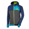 Progress REBEL HOODY modrá/tyrkys/zelená L; Modrá mikina