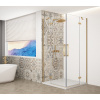 Gelco TRINITY GOLD MATT obdĺžniková sprchová zástena 110x90cm,roh vstup,krídl.dv,číre sklo SPH GT2290-11C-G