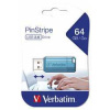 Verbatim USB flash disk USB 2.0 64GB PinStripe Store N Go modrý 49961 USB A s výs.