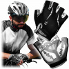 Cyklistické rukavice Ercole R0018 čierno-biele veľ. XL