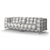 Dekoria Poťah na sedačku Tylösand pre 3 osoby (nerozkladacia), sivo - biele káro, Poťah na sedačku Tylösand 3-os. nerozkladacia, Edinburg, 115-79