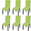 Rovný naťahovací návlek na stoličku, 6 ks, zelený 131424_sk