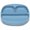 Silikónový tanier s prísavkou Dusk blue