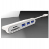 PremiumCord 5G SuperSpeed USB3.1 Typ-C hub 3x USB3.0 + čtečka SD karet (ku31hub06)